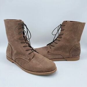 OluKai 'O Laila Java Leather Fold Down Lace-Up Boot Size 10